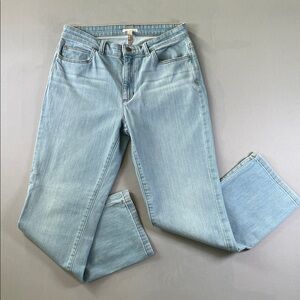 Eileen Fisher Straight Leg High Rise Jeans Light Wash Blue | Size 6